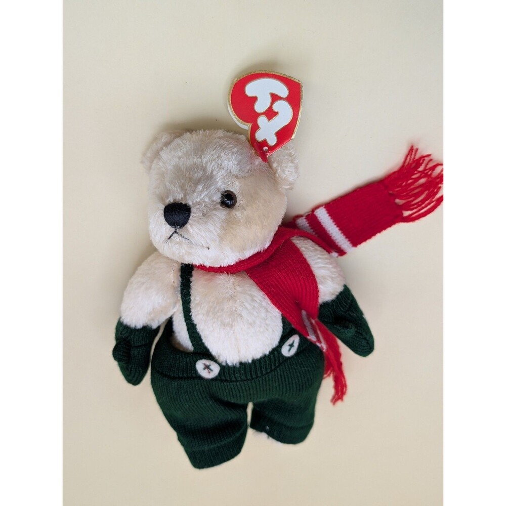Retired 2000 TY Beanie Baby Christmas Bear Cold Hands Warm Heart Collectors
